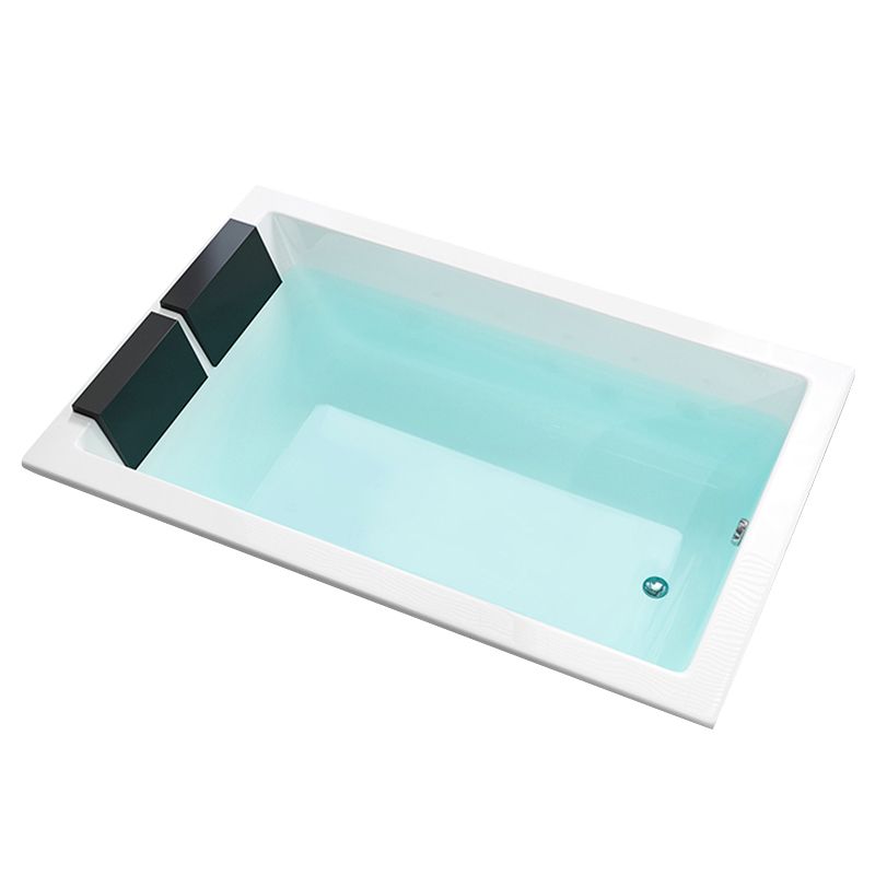 Rectangle Modern White Embedded Bathtub Acrylic with Drain Bath Tub and Overflow Hole Clearhalo 'Bathroom Remodel & Bathroom Fixtures' 'Bathtubs' 'Home Improvement' 'home_improvement' 'home_improvement_bathtubs' 'Showers & Bathtubs' 1200x1200_4a444b8d-af9c-4d8b-93d4-4162dd035777