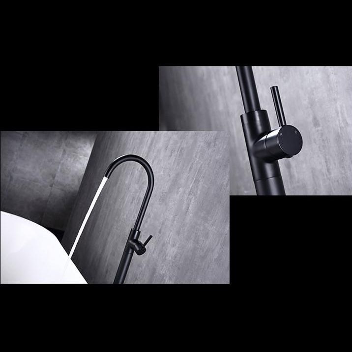 Modern Floor Mounted High Arc Freestanding Tub Filler Metal Freestanding Tub Filler Trim Clearhalo 'Bathroom Remodel & Bathroom Fixtures' 'Bathtub Faucets' 'bathtub_faucets' 'Home Improvement' 'home_improvement' 'home_improvement_bathtub_faucets' 1200x1200_4a733302-4682-4b19-af9e-b070d44da327