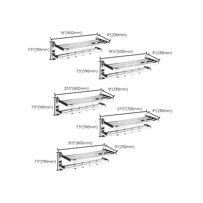 Modern Stainless Steel Bath Hardware Set Sliver Bathroom Accessory Kit Clearhalo 'Bathroom Hardware Sets' 'Bathroom Hardware' 'Bathroom Remodel & Bathroom Fixtures' 'bathroom_hardware_sets' 'Home Improvement' 'home_improvement' 'home_improvement_bathroom_hardware_sets' 1200x1200_4afd6c6a-d731-4887-9d21-107769fe8973