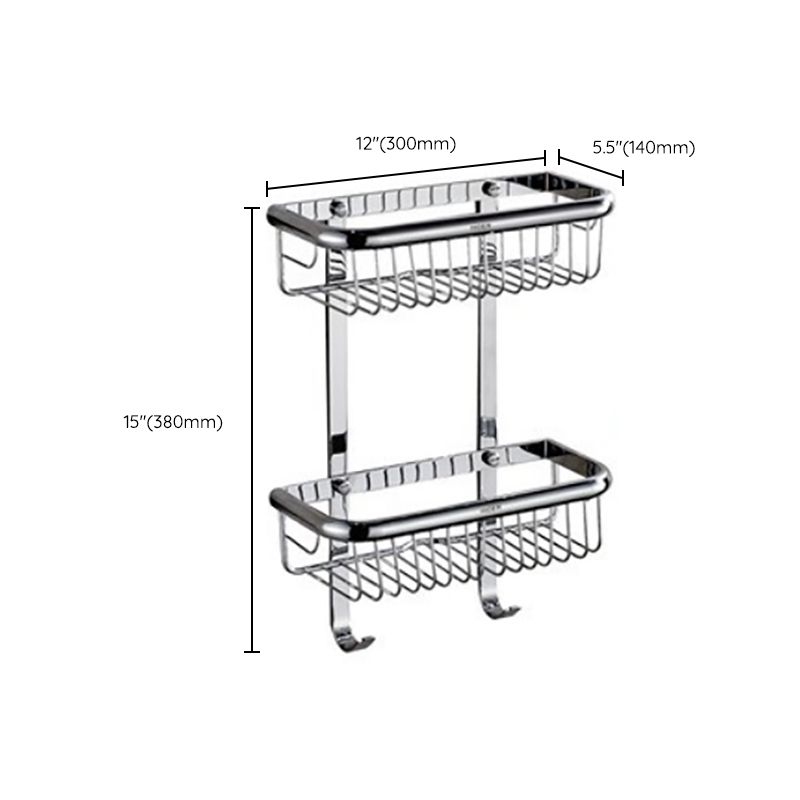 Polished Chrome Modern Bathroom Accessory Set Silver Towel Bar/Bath Shelf Clearhalo 'Bathroom Hardware Sets' 'Bathroom Hardware' 'Bathroom Remodel & Bathroom Fixtures' 'bathroom_hardware_sets' 'Home Improvement' 'home_improvement' 'home_improvement_bathroom_hardware_sets' 1200x1200_4b0b480d-c52e-4e0c-8ce4-9f090ed107e0