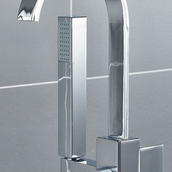 Contemporary Style Freestanding Bathtub Faucet Floor Mounted Freestanding Tub Filler Clearhalo 'Bathroom Remodel & Bathroom Fixtures' 'Bathtub Faucets' 'bathtub_faucets' 'Home Improvement' 'home_improvement' 'home_improvement_bathtub_faucets' 1200x1200_4b5109fc-fe3c-4935-be8d-c3faf90e1da9