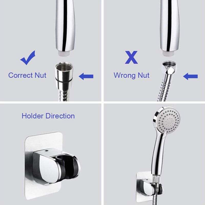 Contemporary Style Shower Head Metal Bathroom Shower Head with Hose Clearhalo 'Bathroom Remodel & Bathroom Fixtures' 'Home Improvement' 'home_improvement' 'home_improvement_shower_heads' 'Shower Heads' 'shower_heads' 'Showers & Bathtubs Plumbing' 'Showers & Bathtubs' 1200x1200_4b5b8e74-051b-4b3a-818e-59470ef86cab