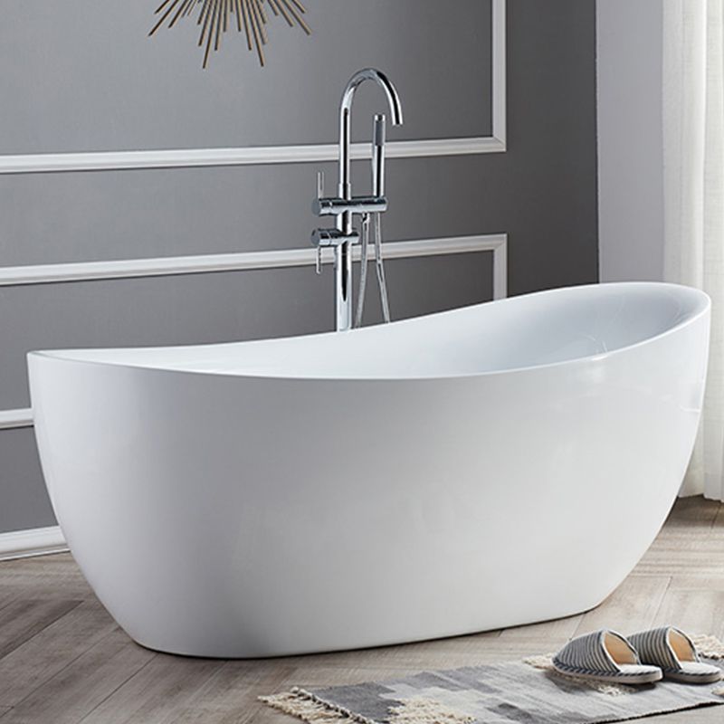 Modern Acrylic Freestanding Bath Tub Soaking 31.5-inch Tall Bathtub in White Clearhalo 'Bathroom Remodel & Bathroom Fixtures' 'Bathtubs' 'Home Improvement' 'home_improvement' 'home_improvement_bathtubs' 'Showers & Bathtubs' 1200x1200_4b5bdefd-c13e-4750-aeb2-f78360baa2a0