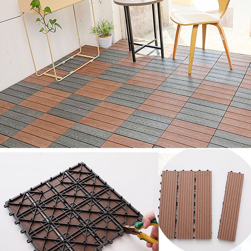 Striped Pattern Decking Tiles Interlocking Square Deck Plank Outdoor Patio Clearhalo 'Home Improvement' 'home_improvement' 'home_improvement_outdoor_deck_tiles_planks' 'Outdoor Deck Tiles & Planks' 'Outdoor Flooring & Tile' 'Outdoor Remodel' 'outdoor_deck_tiles_planks' 1200x1200_4b639f50-46e6-4424-b395-d91dac4034bb