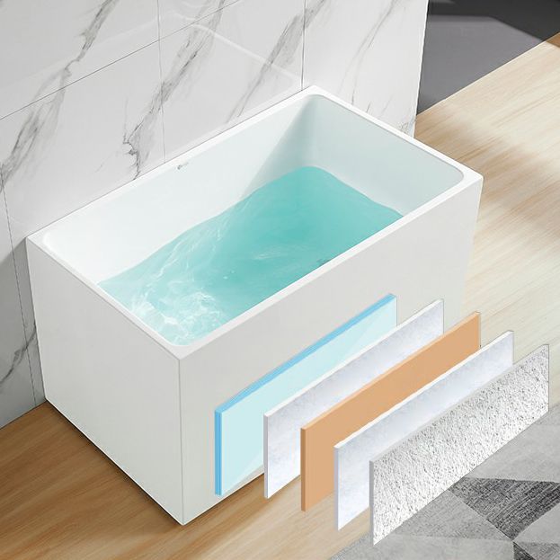 Soaking Back to Wall Bathtub Antique Finish Acrylic Bath Tub Clearhalo 'Bathroom Remodel & Bathroom Fixtures' 'Bathtubs' 'Home Improvement' 'home_improvement' 'home_improvement_bathtubs' 'Showers & Bathtubs' 1200x1200_4b80aeb9-65b3-4f14-9a85-262e0589fef5