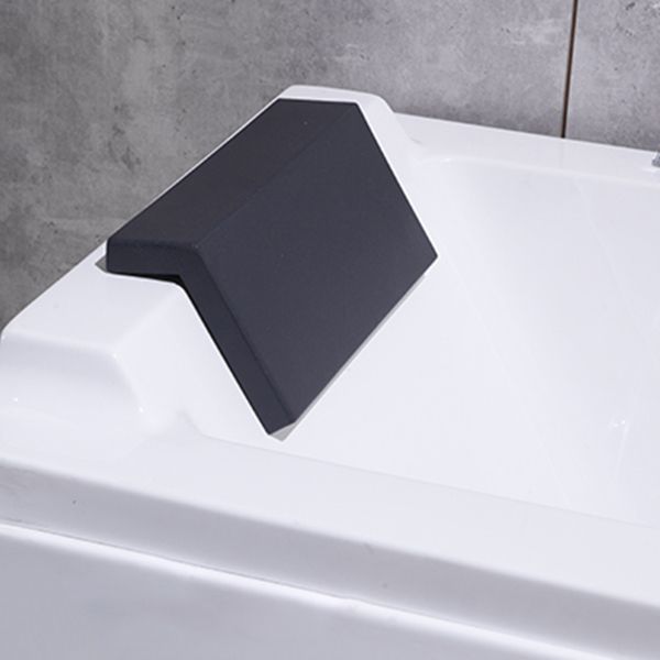 Modern Rectangle Acrylic Bathtub Back to Wall with Massage Device and Drain Bath Tub Clearhalo 'Bathroom Remodel & Bathroom Fixtures' 'Bathtubs' 'Home Improvement' 'home_improvement' 'home_improvement_bathtubs' 'Showers & Bathtubs' 1200x1200_4b89cce3-b604-423f-8c11-c3e4057053e6