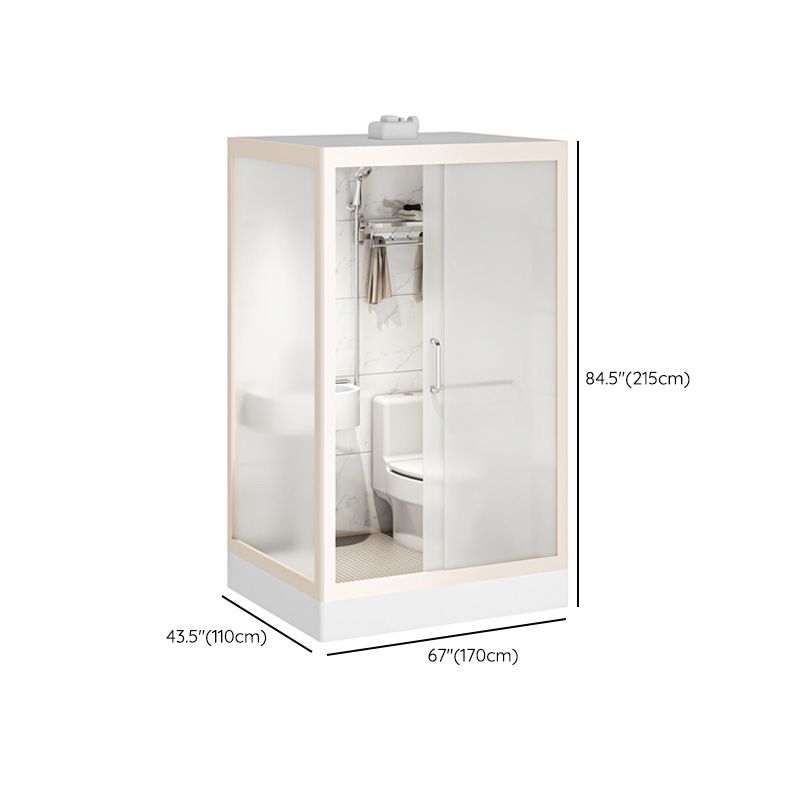 Rectangular Sliding Shower Enclosure Framed Shower Enclosure in White Clearhalo 'Bathroom Remodel & Bathroom Fixtures' 'Home Improvement' 'home_improvement' 'home_improvement_shower_stalls_enclosures' 'Shower Stalls & Enclosures' 'shower_stalls_enclosures' 'Showers & Bathtubs' 1200x1200_4b8ea633-fc8f-46c6-84b5-0c08af79b755