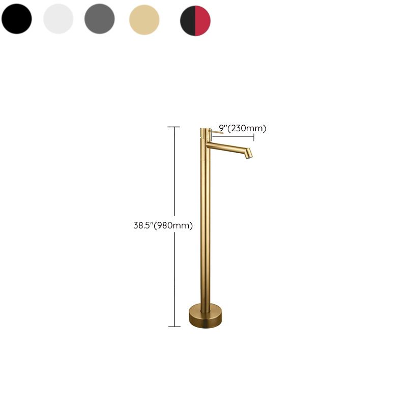 Floor Mounted Bronze Freestanding Tub Filler Single Handle Freestanding Tub Filler Trim Clearhalo 'Bathroom Remodel & Bathroom Fixtures' 'Bathtub Faucets' 'bathtub_faucets' 'Home Improvement' 'home_improvement' 'home_improvement_bathtub_faucets' 1200x1200_4bc7463f-3ebd-48ca-855f-4f2fb563032c