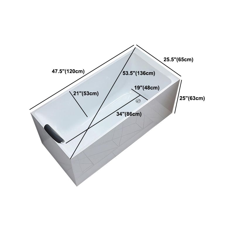 Modern Rectangular Bath Tub Acrylic Alcove Tub for Home in White Clearhalo 'Bathroom Remodel & Bathroom Fixtures' 'Bathtubs' 'Home Improvement' 'home_improvement' 'home_improvement_bathtubs' 'Showers & Bathtubs' 1200x1200_4bd5dd00-e82d-4bfe-a715-f630fb5a3f73