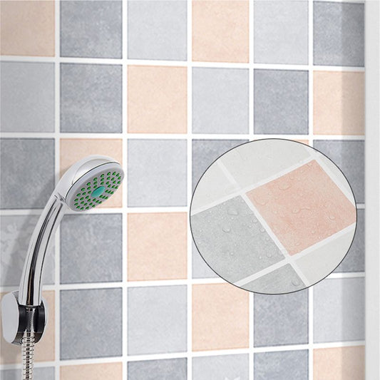 Grid Mosaic Peel & Stick Tile Scratch Resistant Wallpaper for Bathroom Backsplash Clearhalo 'Flooring 'Home Improvement' 'home_improvement' 'home_improvement_peel_stick_blacksplash' 'Peel & Stick Backsplash Tile' 'peel_stick_blacksplash' 'Walls & Ceilings' Walls and Ceiling' 1200x1200_4c1993fd-2499-4a1f-b9d3-58729d567e46