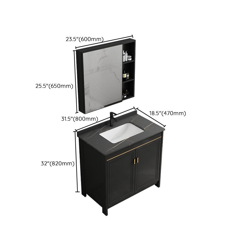 Rectangular Bathroom Vanity Glam Black Freestanding Metal Base Vanity Set Clearhalo 'Bathroom Remodel & Bathroom Fixtures' 'Bathroom Vanities' 'bathroom_vanities' 'Home Improvement' 'home_improvement' 'home_improvement_bathroom_vanities' 1200x1200_4c2d19d0-fea1-4179-87f7-e718ff246024