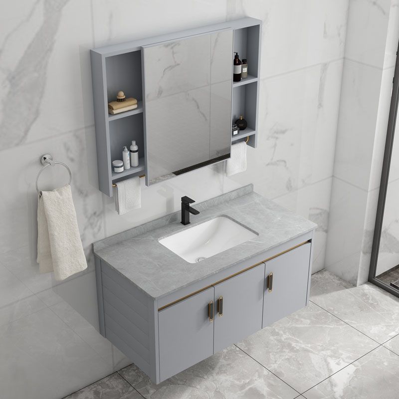 Modern Grey Wall Mount Bathroom Sink Vanity with Faucet Sink Clearhalo 'Bathroom Remodel & Bathroom Fixtures' 'Bathroom Vanities' 'bathroom_vanities' 'Home Improvement' 'home_improvement' 'home_improvement_bathroom_vanities' 1200x1200_4c2e7d19-242d-4188-af24-0e989179b3fc