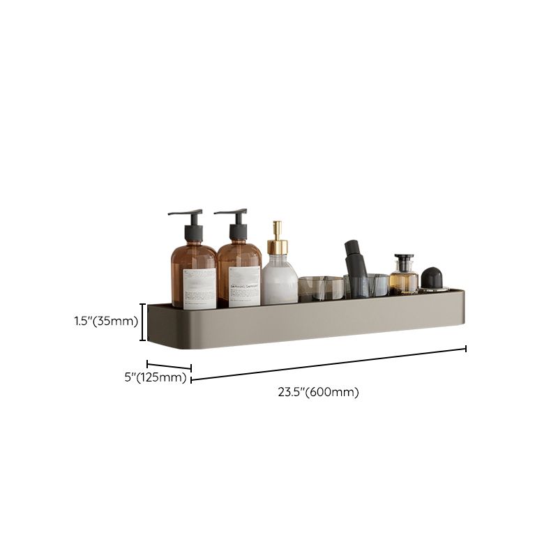 Contemporary Aluminum Bathroom Accessory Set Gray Bath Shelf Clearhalo 'Bathroom Hardware Sets' 'Bathroom Hardware' 'Bathroom Remodel & Bathroom Fixtures' 'bathroom_hardware_sets' 'Home Improvement' 'home_improvement' 'home_improvement_bathroom_hardware_sets' 1200x1200_4c3dc3e9-3b22-4225-b2de-7b864c4bd3d3