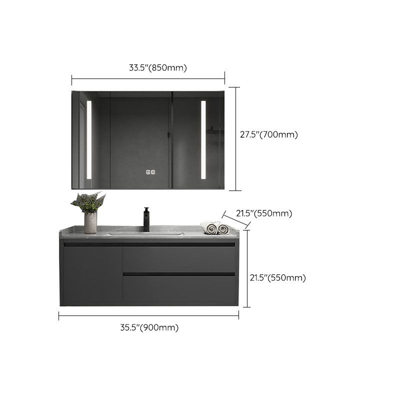 Wall Mount Modern Grey Bath Vanity with Mirror Faucet Sink for Bathroom Clearhalo 'Bathroom Remodel & Bathroom Fixtures' 'Bathroom Vanities' 'bathroom_vanities' 'Home Improvement' 'home_improvement' 'home_improvement_bathroom_vanities' 1200x1200_4c60cf6d-d8c7-4fbd-8e24-23453791d842