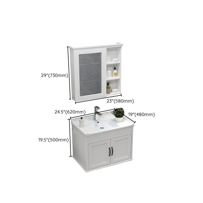 Wall Mount Mirror Included Sink Vanity with Faucet for Bathroom Clearhalo 'Bathroom Remodel & Bathroom Fixtures' 'Bathroom Vanities' 'bathroom_vanities' 'Home Improvement' 'home_improvement' 'home_improvement_bathroom_vanities' 1200x1200_4c61aaf0-e45a-4bf5-8fb7-593433ea2249