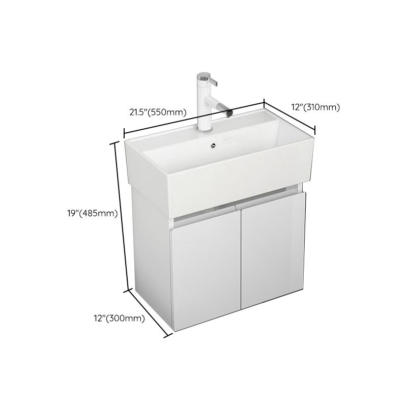 Modern Metal Bathroom Vanity Solid Color Wall Mount Vanity Cabinet in White Clearhalo 'Bathroom Remodel & Bathroom Fixtures' 'Bathroom Vanities' 'bathroom_vanities' 'Home Improvement' 'home_improvement' 'home_improvement_bathroom_vanities' 1200x1200_4c699417-94ac-4f23-b780-cba424b08662