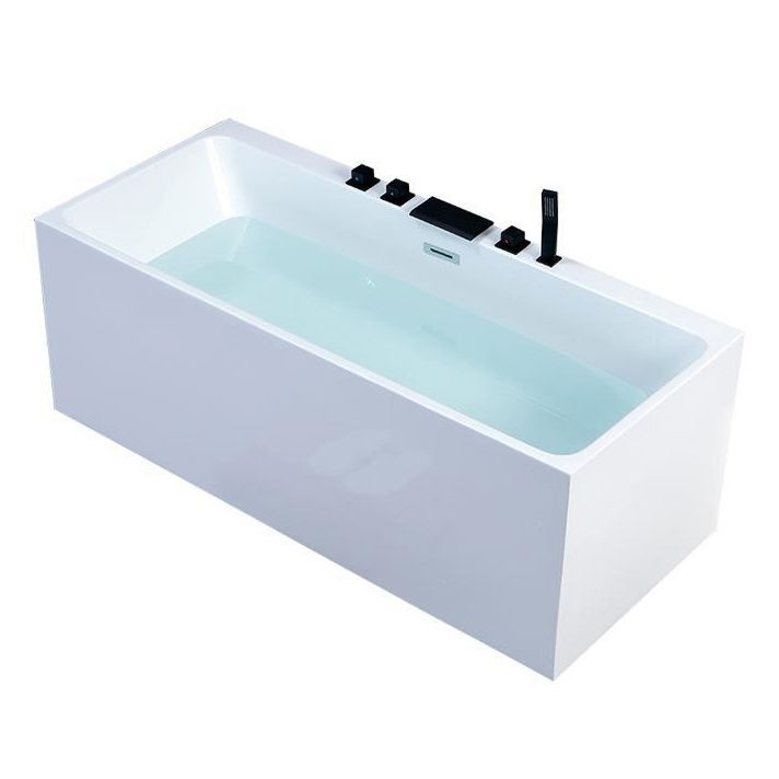 Back to Wall Soaking Bathtub Antique Finish Rectangular Modern Bath Tub Clearhalo 'Bathroom Remodel & Bathroom Fixtures' 'Bathtubs' 'Home Improvement' 'home_improvement' 'home_improvement_bathtubs' 'Showers & Bathtubs' 1200x1200_4c7ac4ab-e83d-46d7-9e9a-597fc27954c5