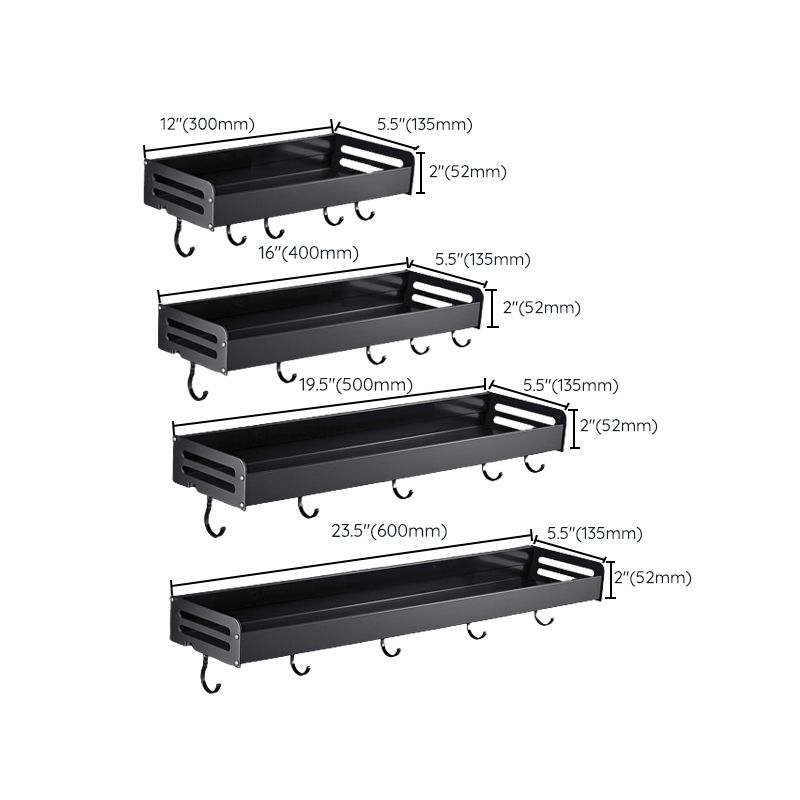 Matte Black Modern Bathroom Accessory Set, Set of 2, Bath Shelf Clearhalo 'Bathroom Hardware Sets' 'Bathroom Hardware' 'Bathroom Remodel & Bathroom Fixtures' 'bathroom_hardware_sets' 'Home Improvement' 'home_improvement' 'home_improvement_bathroom_hardware_sets' 1200x1200_4c7cf0cc-ccbd-4b3d-b67e-0e42b68e39fb