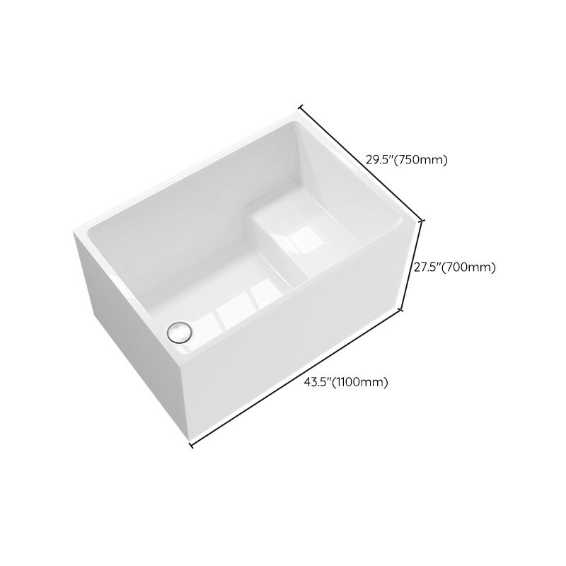 Bathroom Modern Acrylic Small Tub with Left-Hand Drain Bathtub Clearhalo 'Bathroom Remodel & Bathroom Fixtures' 'Bathtubs' 'Home Improvement' 'home_improvement' 'home_improvement_bathtubs' 'Showers & Bathtubs' 1200x1200_4c82e58d-eb04-4cd2-8e01-17acdb8d15f5