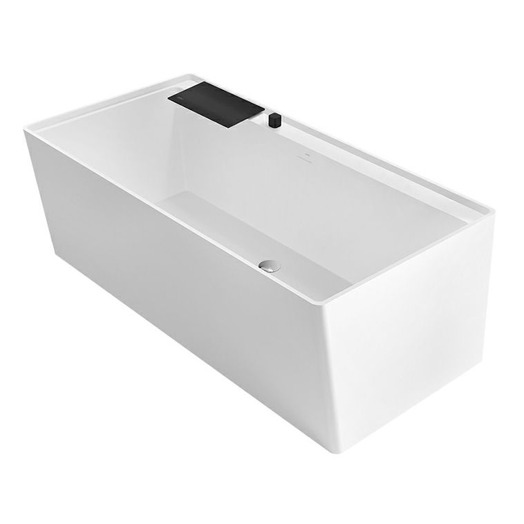 Modern Stone Freestanding Bathtub White Soaking Bathtub for Bathroom Clearhalo 'Bathroom Remodel & Bathroom Fixtures' 'Bathtubs' 'Home Improvement' 'home_improvement' 'home_improvement_bathtubs' 'Showers & Bathtubs' 1200x1200_4c88795a-d2ed-4ab8-9a01-add400501cb0