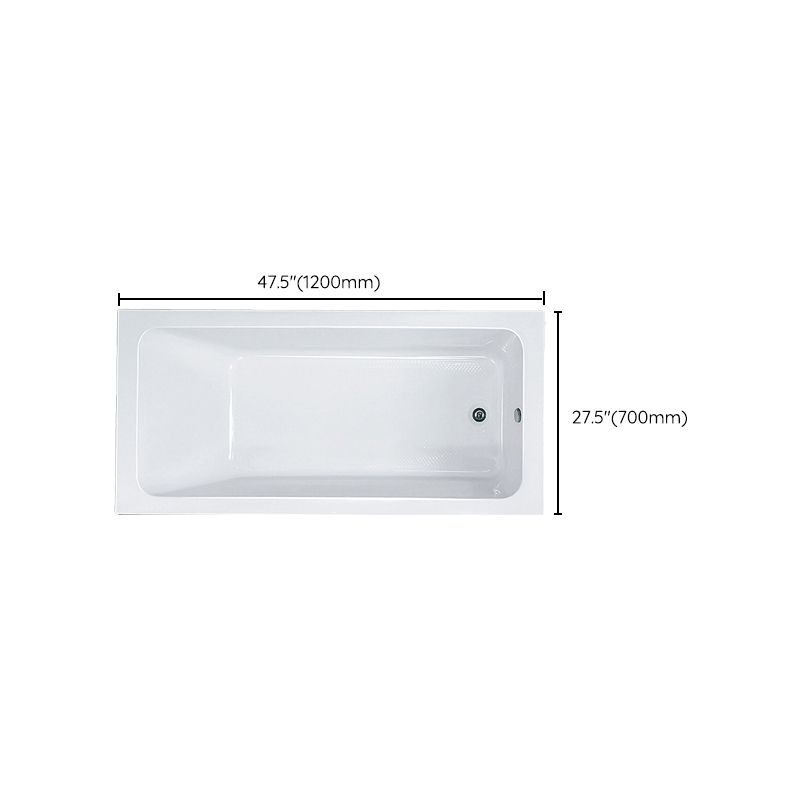 Modern Drop-in Acrylic Bathtub Internal Drain White Soaking Tub Clearhalo 'Bathroom Remodel & Bathroom Fixtures' 'Bathtubs' 'Home Improvement' 'home_improvement' 'home_improvement_bathtubs' 'Showers & Bathtubs' 1200x1200_4cf1695d-dbb5-454f-b806-b702dd2b599f