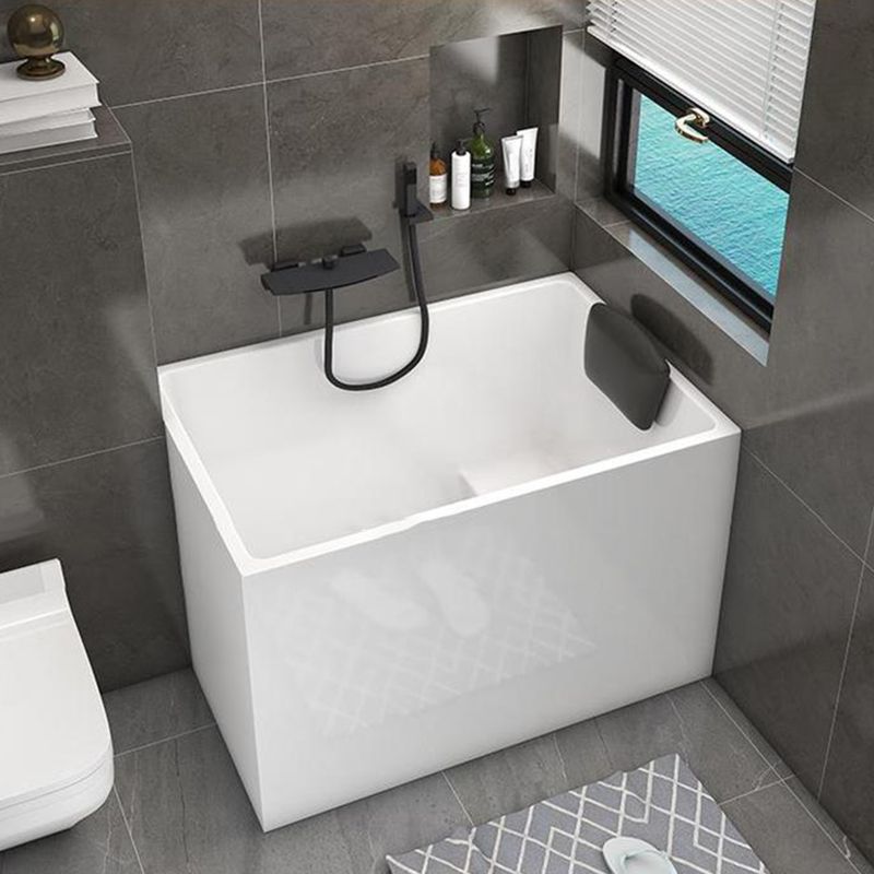 Back to Wall Soaking Bathtub Antique Finish Rectangular Acrylic Bath Tub Clearhalo 'Bathroom Remodel & Bathroom Fixtures' 'Bathtubs' 'Home Improvement' 'home_improvement' 'home_improvement_bathtubs' 'Showers & Bathtubs' 1200x1200_4d48f4d7-9e37-4a6a-99db-46582be2a3fc