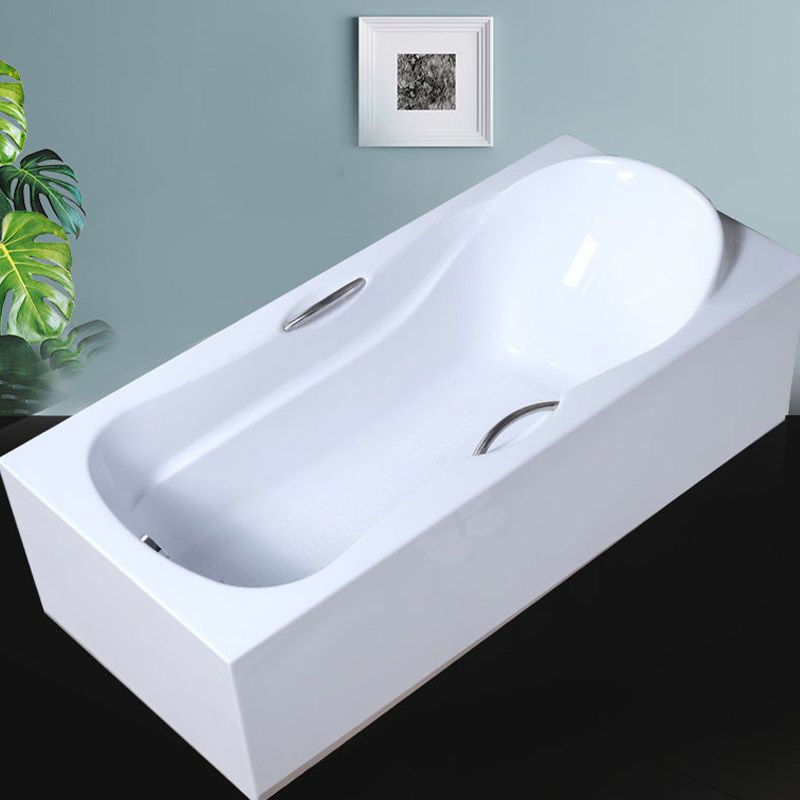 Modern Style Freestanding Bath Tub Acrylic Soaking Bathtub in White Clearhalo 'Bathroom Remodel & Bathroom Fixtures' 'Bathtubs' 'Home Improvement' 'home_improvement' 'home_improvement_bathtubs' 'Showers & Bathtubs' 1200x1200_4d606a3b-3b87-47d9-8bdb-07a6fc70b145