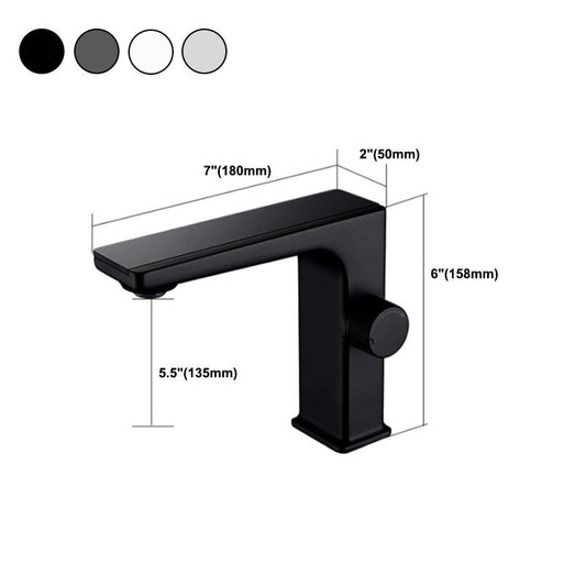 Contemporary Faucet Solid Color Metal LED Vanity Sink Faucet for Bathroom Clearhalo 'Bathroom Remodel & Bathroom Fixtures' 'Bathroom Sink Faucets' 'Bathroom Sinks & Faucet Components' 'bathroom_sink_faucets' 'Home Improvement' 'home_improvement' 'home_improvement_bathroom_sink_faucets' 1200x1200_4df2d250-698b-4d49-8d1b-7ef55a6a1b45