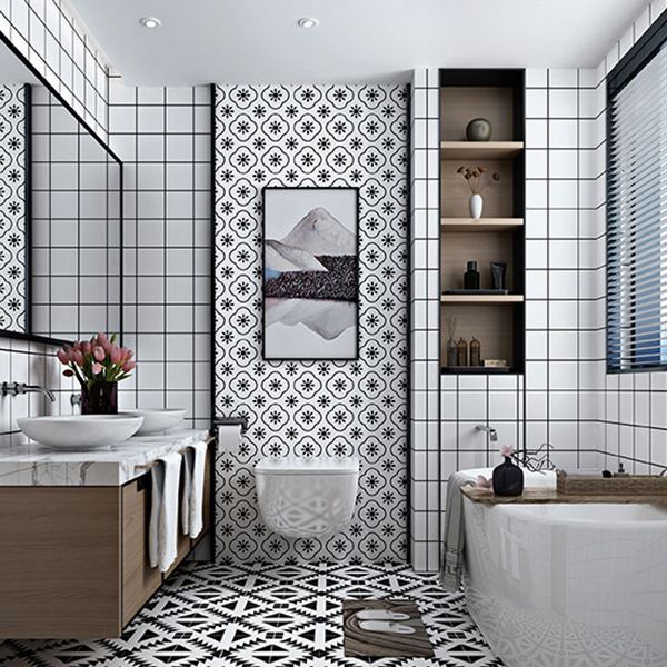 Fashionable Mosaic Tile Waterproof Peel and Stick Backsplash Tile Clearhalo 'Flooring 'Home Improvement' 'home_improvement' 'home_improvement_peel_stick_blacksplash' 'Peel & Stick Backsplash Tile' 'peel_stick_blacksplash' 'Walls & Ceilings' Walls and Ceiling' 1200x1200_4e0c74cd-5a0f-46ca-aba7-5efb145de87c