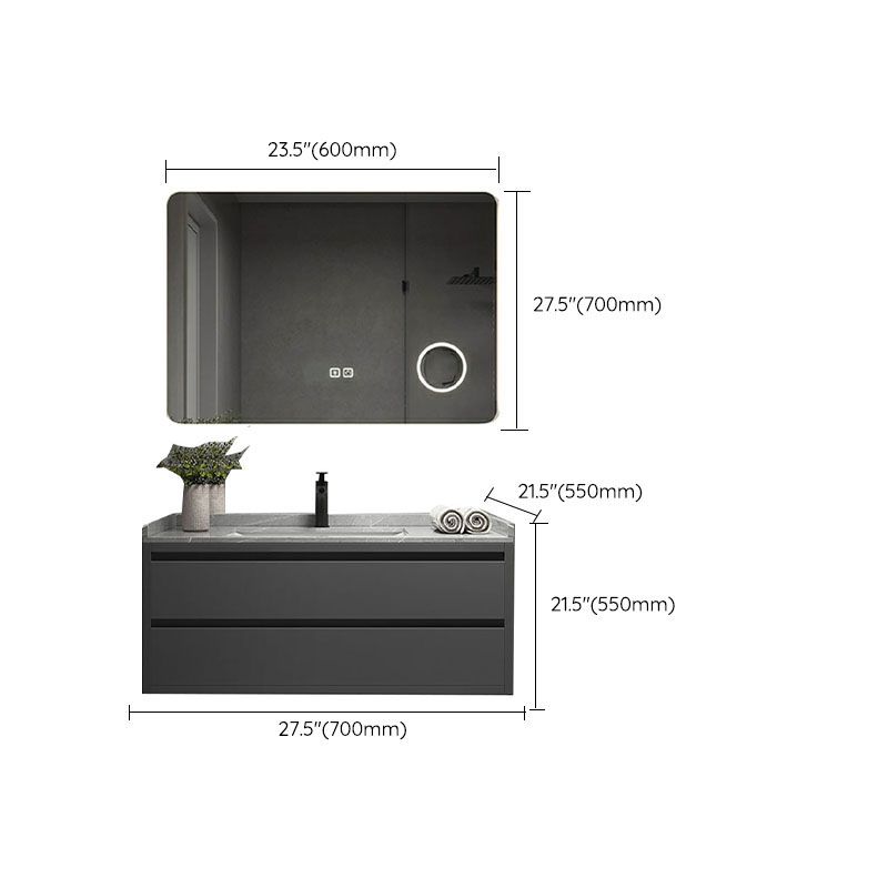 Wall Mount Modern Grey Bath Vanity with Mirror Faucet Sink for Bathroom Clearhalo 'Bathroom Remodel & Bathroom Fixtures' 'Bathroom Vanities' 'bathroom_vanities' 'Home Improvement' 'home_improvement' 'home_improvement_bathroom_vanities' 1200x1200_4e123883-503f-4983-8956-c5347df8827e