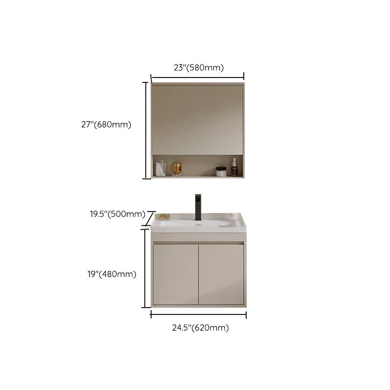 White Modern Rectangular Wall Mounted Standard Bathroom Sink Vanity Clearhalo 'Bathroom Remodel & Bathroom Fixtures' 'Bathroom Vanities' 'bathroom_vanities' 'Home Improvement' 'home_improvement' 'home_improvement_bathroom_vanities' 1200x1200_4e1e5a2d-7ec0-48a4-9726-f84b993435eb