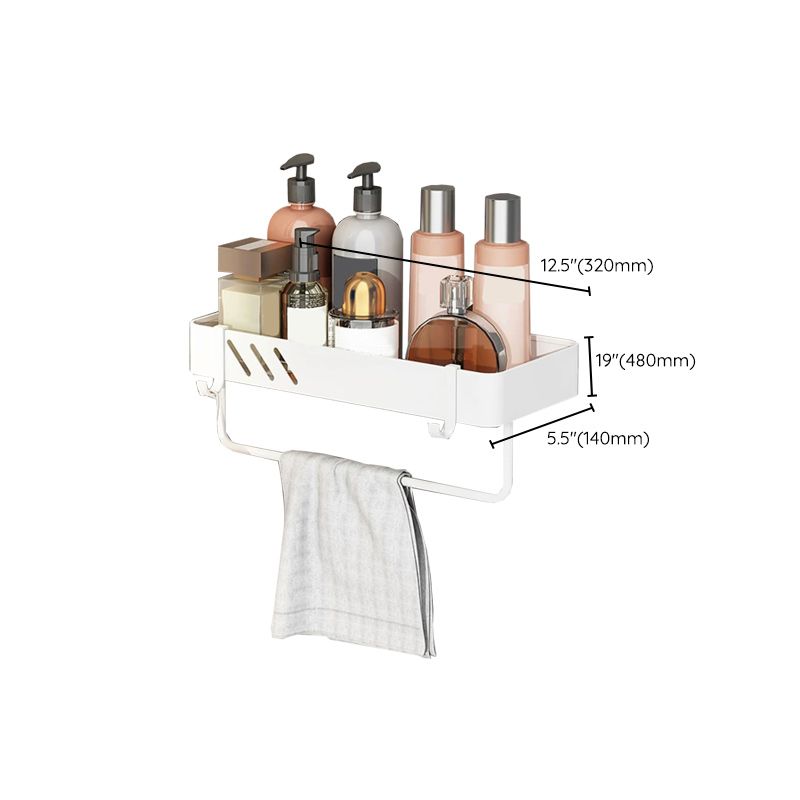 Modern White Bathroom Hardware Set Towel Bar Bath Shelf Bath Hardware Set Clearhalo 'Bathroom Hardware Sets' 'Bathroom Hardware' 'Bathroom Remodel & Bathroom Fixtures' 'bathroom_hardware_sets' 'Home Improvement' 'home_improvement' 'home_improvement_bathroom_hardware_sets' 1200x1200_4e24622a-fb27-42f5-93bd-ece3977c1028