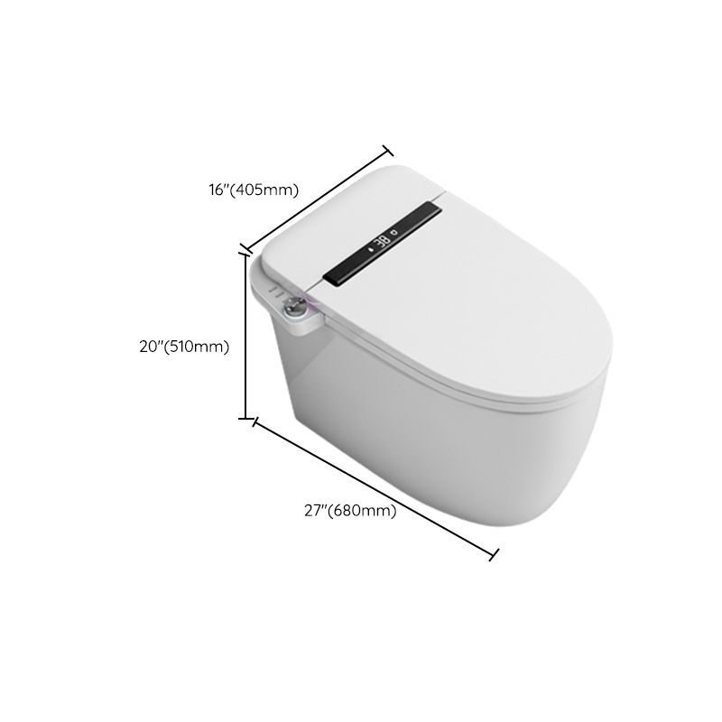 White Ceramic Contemporary Foot Sensor Elongated Heated Seat Floor Standing Bidet Clearhalo 'Bathroom Remodel & Bathroom Fixtures' 'Bidets' 'Home Improvement' 'home_improvement' 'home_improvement_bidets' 'Toilets & Bidets' 1200x1200_4e6ddd83-1d06-4ae0-a0a8-cc701be379b5
