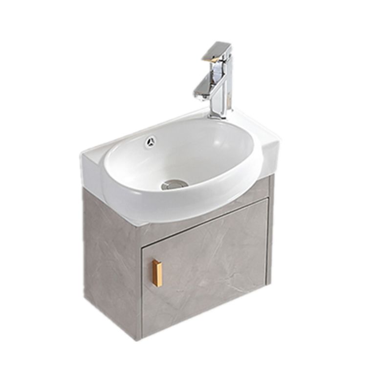 Rectangular Glam Sink Vanity Ceramic Single Wall Mount Vanity Set Clearhalo 'Bathroom Remodel & Bathroom Fixtures' 'Bathroom Vanities' 'bathroom_vanities' 'Home Improvement' 'home_improvement' 'home_improvement_bathroom_vanities' 1200x1200_4e7ec9fe-b327-4ffc-ac87-0aa27e7c8d48