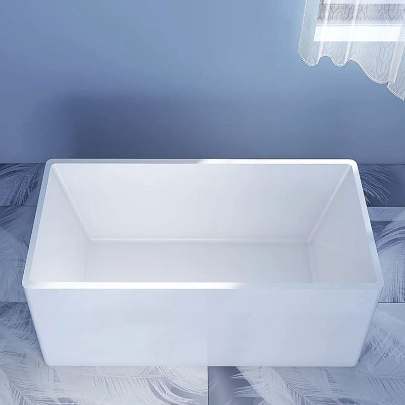 Antique Finish Soaking Bathtub Acrylic Rectangular Back to Wall Bath Tub Clearhalo 'Bathroom Remodel & Bathroom Fixtures' 'Bathtubs' 'Home Improvement' 'home_improvement' 'home_improvement_bathtubs' 'Showers & Bathtubs' 1200x1200_4e963967-2e80-4102-9815-bca33b2d03ca