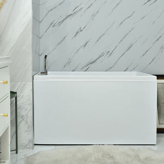 Freestanding Acrylic Rectangular Bath Soaking Center White Bathtub Clearhalo 'Bathroom Remodel & Bathroom Fixtures' 'Bathtubs' 'Home Improvement' 'home_improvement' 'home_improvement_bathtubs' 'Showers & Bathtubs' 1200x1200_4ec72fc1-3ccf-4a09-b9a5-457c8af872fc