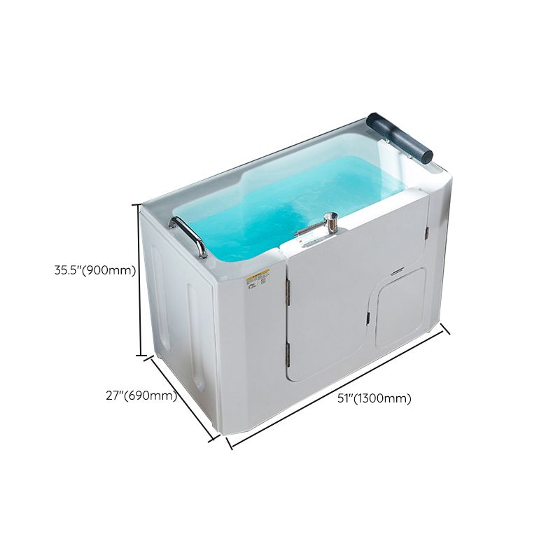 Walk-In Soaking/Air/Whirlpool Bathtub Acrylic Rectangle Back to Wall Bathtub Clearhalo 'Bathroom Remodel & Bathroom Fixtures' 'Bathtubs' 'Home Improvement' 'home_improvement' 'home_improvement_bathtubs' 'Showers & Bathtubs' 1200x1200_4ed8d775-94e5-4281-8285-fa159d6ecc81