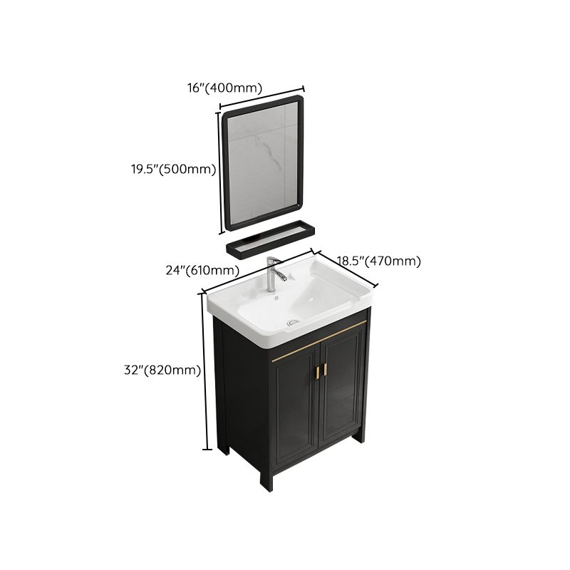 Rectangular Bathroom Vanity Single-Sink Glam Black Freestanding Vanity Set Clearhalo 'Bathroom Remodel & Bathroom Fixtures' 'Bathroom Vanities' 'bathroom_vanities' 'Home Improvement' 'home_improvement' 'home_improvement_bathroom_vanities' 1200x1200_4edf4874-6579-4c93-a445-15ba2ffe6278