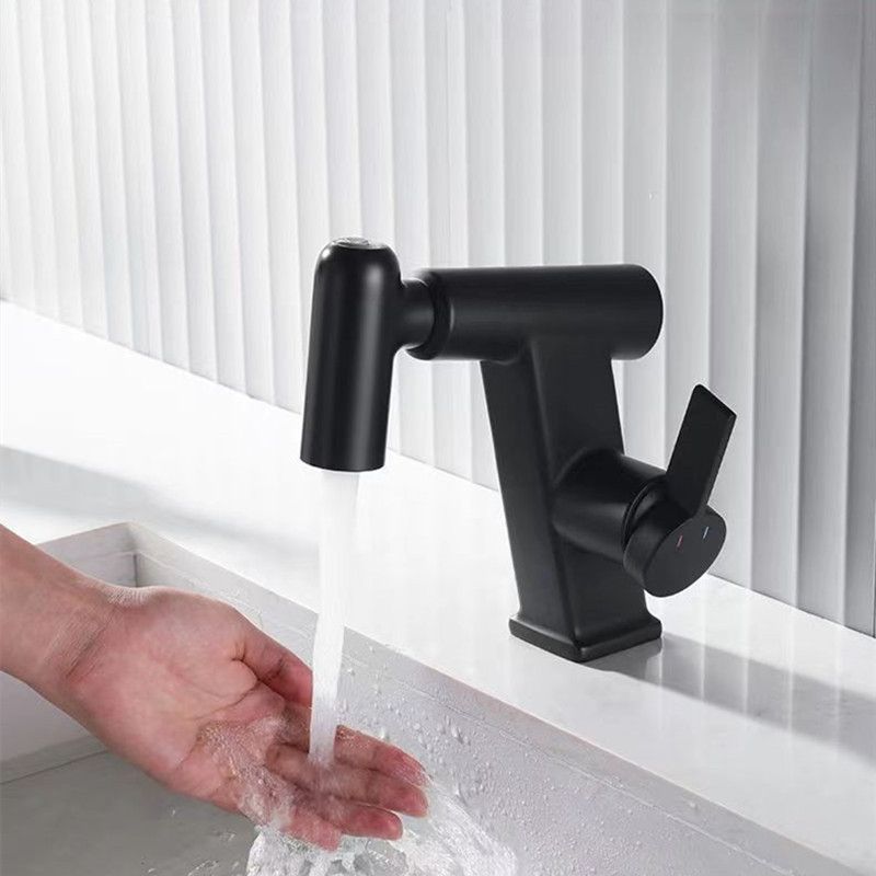 Contemporary Vessel Faucet Swivel Spout Faucet with One Lever Handle Clearhalo 'Bathroom Remodel & Bathroom Fixtures' 'Bathroom Sink Faucets' 'Bathroom Sinks & Faucet Components' 'bathroom_sink_faucets' 'Home Improvement' 'home_improvement' 'home_improvement_bathroom_sink_faucets' 1200x1200_4f150865-cbd6-4f20-ae65-782458dde0bf