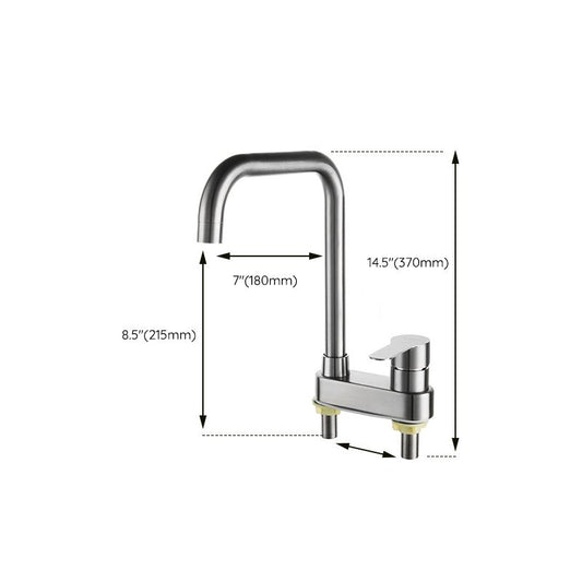 Modern Style Vessel Faucet Stainless Steel Single Handle High Arc Vessel Faucet Clearhalo 'bathroom_sink_faucets' 'Conjunta de Baño y Conjunta de Grifo' 'Coronamiento de Baño y Dispositivo de Baño' 'Grifo del lavabo del baño' 'Hogar' 'home_improvement' 'home_improvement_bathroom_sink_faucets' 'Mejoras para el hogar' 1200x1200_4f256a2b-2bd9-4af1-b06d-2fe47bcb3ecf