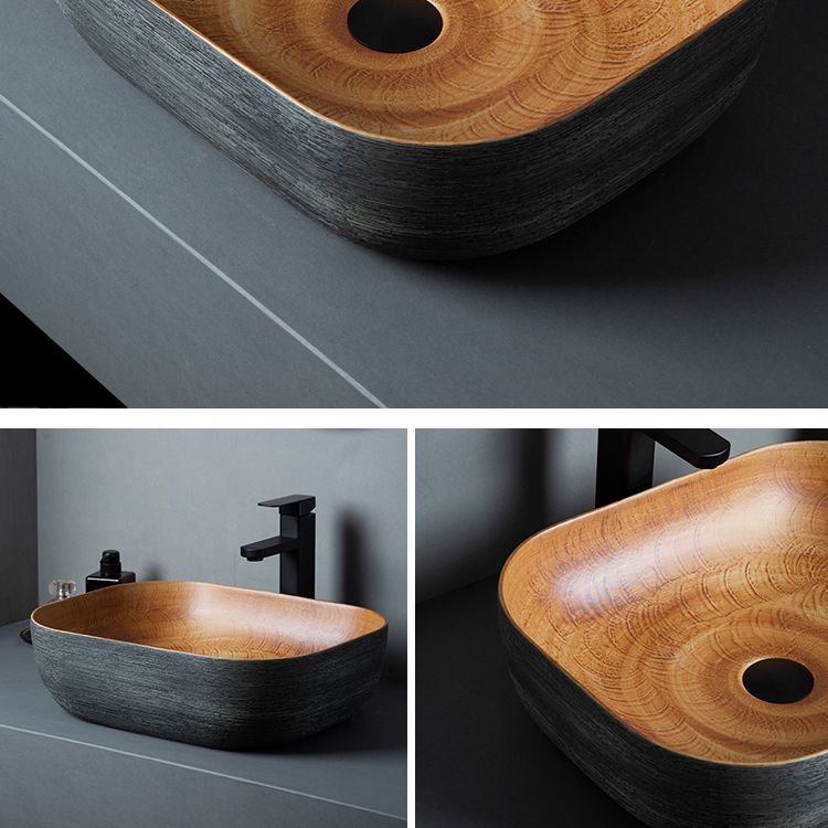 Brown Oval-shape Trough Bathroom Sink Modern Trough Bathroom Sink Clearhalo 'Bathroom Remodel & Bathroom Fixtures' 'Bathroom Sinks & Faucet Components' 'Bathroom Sinks' 'bathroom_sink' 'Home Improvement' 'home_improvement' 'home_improvement_bathroom_sink' 1200x1200_4f43808b-7798-4a78-b615-1733e31082b9