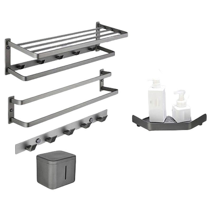 Modern Grey Bath Hardware Set Towel Bar Paper Holder Bathroom Accessory Kit Clearhalo 'Bathroom Hardware Sets' 'Bathroom Hardware' 'Bathroom Remodel & Bathroom Fixtures' 'bathroom_hardware_sets' 'Home Improvement' 'home_improvement' 'home_improvement_bathroom_hardware_sets' 1200x1200_4f557114-2b37-43bb-a51e-3f00674cdc8e