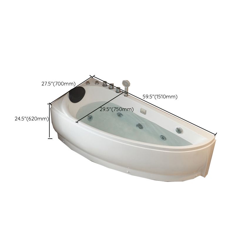 Modern Acrylic Corner Bathtub Soaking/Whirlpool Back to Wall Bathtub Clearhalo 'Bathroom Remodel & Bathroom Fixtures' 'Bathtubs' 'Home Improvement' 'home_improvement' 'home_improvement_bathtubs' 'Showers & Bathtubs' 1200x1200_4f647059-1486-470e-9f69-6397acca6106