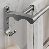 Modern Metal Bathroom Accessory Set Polished Sliver Bath Shelf/Paper Holder/Robe Hooks Clearhalo 'Bathroom Hardware Sets' 'Bathroom Hardware' 'Bathroom Remodel & Bathroom Fixtures' 'bathroom_hardware_sets' 'Home Improvement' 'home_improvement' 'home_improvement_bathroom_hardware_sets' 1200x1200_4f67a74f-5db4-4896-a646-6466658209f1