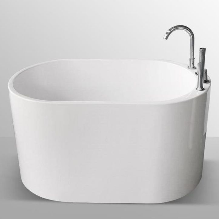 Antique Finish Oval Stand Bathtub Soaking Modern Style Bath Tub Clearhalo 'Bathroom Remodel & Bathroom Fixtures' 'Bathtubs' 'Home Improvement' 'home_improvement' 'home_improvement_bathtubs' 'Showers & Bathtubs' 1200x1200_4f7e9749-1ac0-4c29-b133-09e77d024478