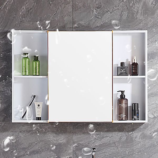 Freestanding White Vanity Rectangular Metal Frame Mirror Single Sink Bath Vanity with Door Clearhalo 'Bathroom Remodel & Bathroom Fixtures' 'Bathroom Vanities' 'bathroom_vanities' 'Home Improvement' 'home_improvement' 'home_improvement_bathroom_vanities' 1200x1200_4ff231da-5a51-4d97-b6ac-2535918ade3f