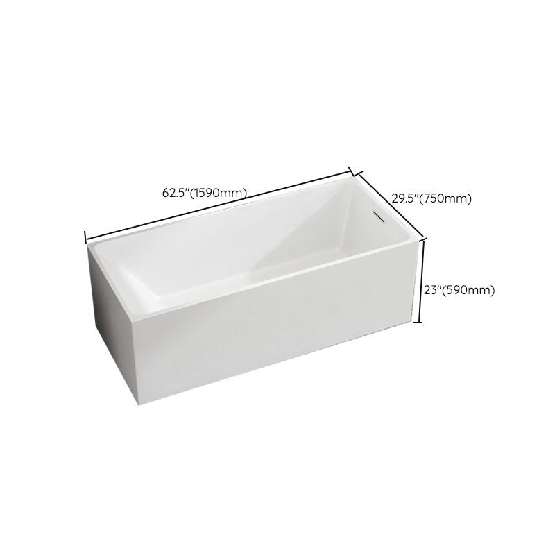 Modern Style Freestanding Bath Tub Stone Bathtub with Overflow Trim Clearhalo 'Bathroom Remodel & Bathroom Fixtures' 'Bathtubs' 'Home Improvement' 'home_improvement' 'home_improvement_bathtubs' 'Showers & Bathtubs' 1200x1200_4ffed755-89ba-456e-ba3d-82752006f619