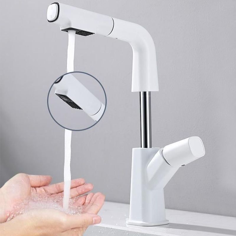 Vessel Sink Faucet Pull-out Bathroom Faucet with Single Knob Handle Clearhalo 'bathroom_sink_faucets' 'Conjunta de Baño y Conjunta de Grifo' 'Coronamiento de Baño y Dispositivo de Baño' 'Grifo del lavabo del baño' 'Hogar' 'home_improvement' 'home_improvement_bathroom_sink_faucets' 'Mejoras para el hogar' 1200x1200_5024bf6d-a77b-4fb4-8be4-48dd7d847dfc