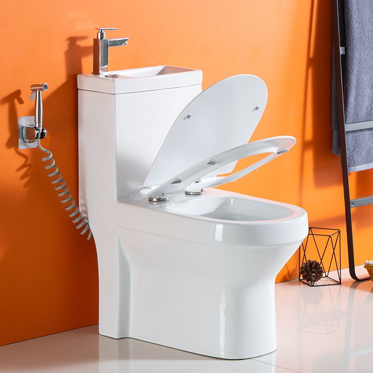 Modern Floor Mount Toilet Bowl Elong Toilet with Seat for Bathroom Clearhalo 'Bathroom Remodel & Bathroom Fixtures' 'Home Improvement' 'home_improvement' 'home_improvement_toilets' 'Toilets & Bidets' 'Toilets' 1200x1200_502b7b6f-c381-49df-ae36-cfd6e52bab97