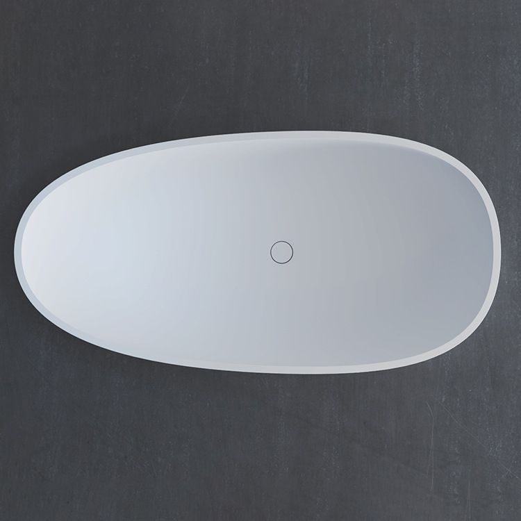 Soaking Freestanding Tub with Drain Modern White Stone Oval Bathtub Clearhalo 'Bathroom Remodel & Bathroom Fixtures' 'Bathtubs' 'Home Improvement' 'home_improvement' 'home_improvement_bathtubs' 'Showers & Bathtubs' 1200x1200_5050768b-da3e-4a01-923b-c13834428d92